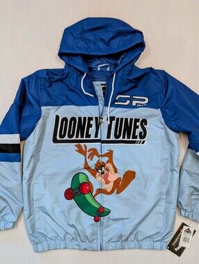 Southpole Taz Looney Tunes Windbreaker Jacket Men's M NWT Skateboard Graphic